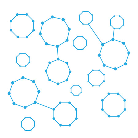 Molecular structure or molecular structural coding vector elements.のイラスト素材