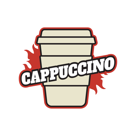 Vintage coffee vector label and logo. Cappuccino and espresso logo. Coffee vectorのイラスト素材