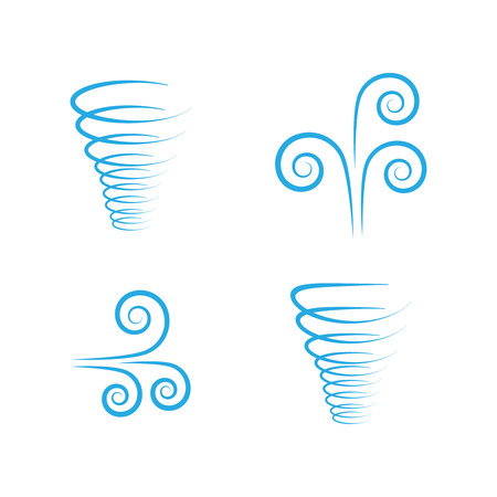 Wind icons nature, wave flowingのイラスト素材