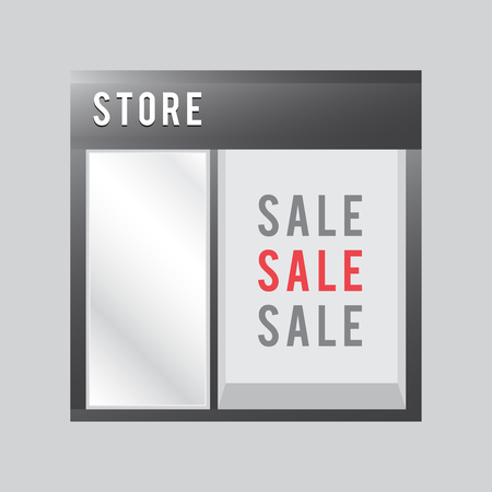 Shop front or store view vector illustrationのイラスト素材