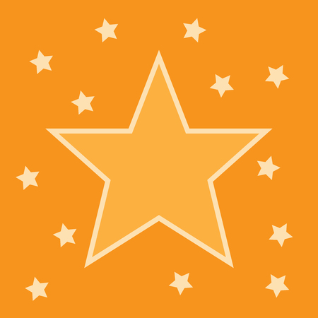 Retro star frameのイラスト素材