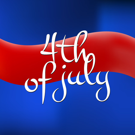 Happy 4th of July sticker cardsのイラスト素材