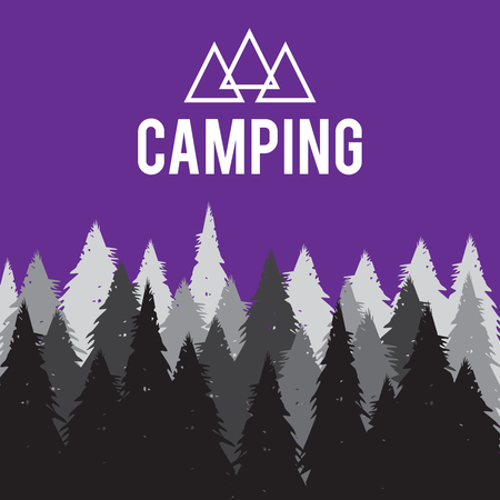 Wild coniferous forest backgroundのイラスト素材