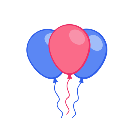 Celebratory balloons on isolated transparent backgroundのイラスト素材
