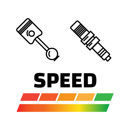 Motorcycle race vector iconsのイラスト素材