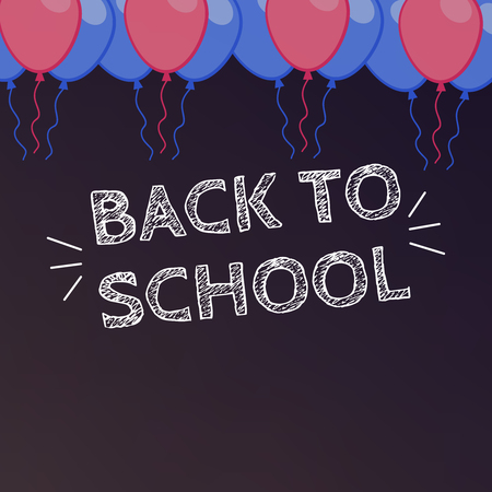 Back to school flyer template. Back to School background. School board backgroundのイラスト素材
