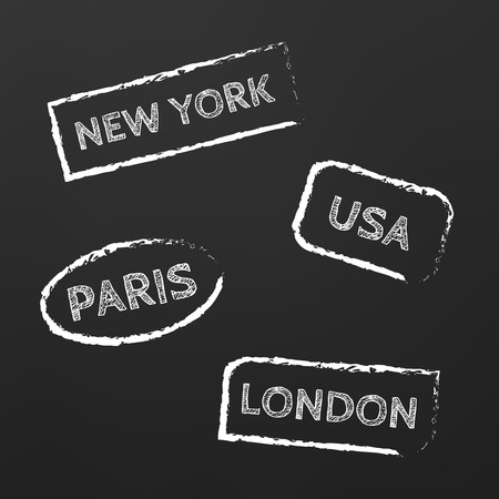 Famous world monuments, landmarks vectorのイラスト素材