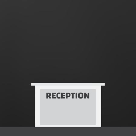 Customer at reception. Reception service hotel desk business office conceptのイラスト素材