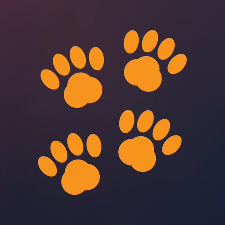 Cat's paw flat icon set.のイラスト素材
