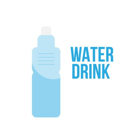 Little boy and girl drinks water vector illustration.のイラスト素材