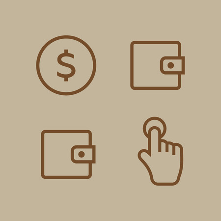 Social assistance services line hands signs. Linear fundraising, support and care icons with hand.のイラスト素材