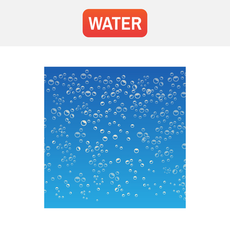 Bubbles in water on blue illustration.のイラスト素材