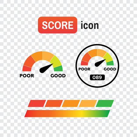 risk meter high. Low, Moderate and High gaugesのイラスト素材