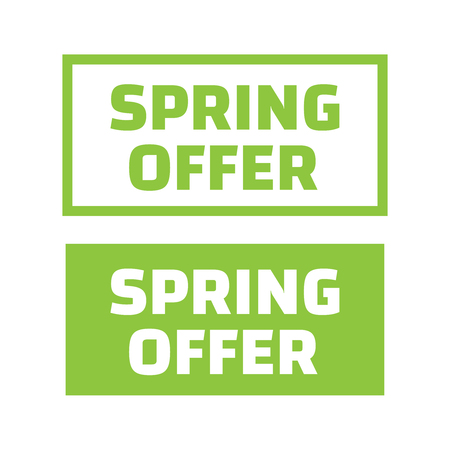 spring offer vector illustration. spring offer signのイラスト素材