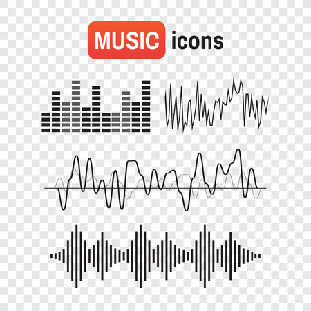 wave sound music. Sound waves concept vectorのイラスト素材