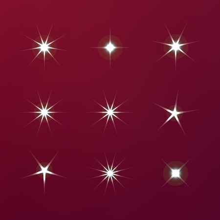 Bright firework, decoration twinkle, shiny flash. Sparkle lights vectorのイラスト素材