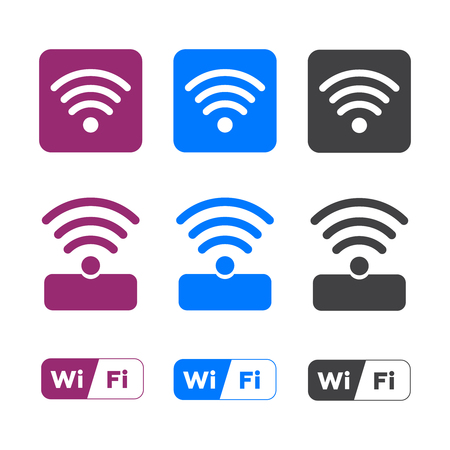 Wireless Network Symbol WiFi icon.のイラスト素材