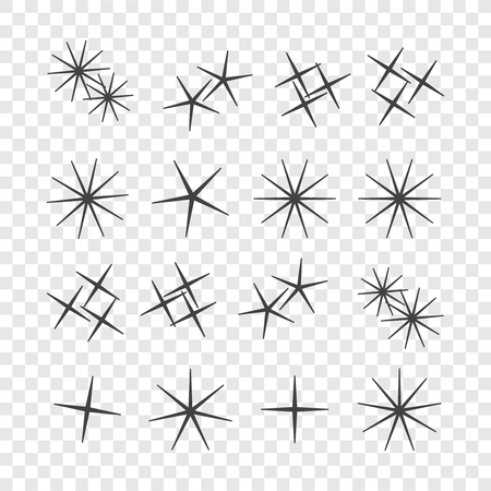 Bright firework, decoration twinkle, shiny flash. Glowing light effect star. Sparkle lights vectorのイラスト素材