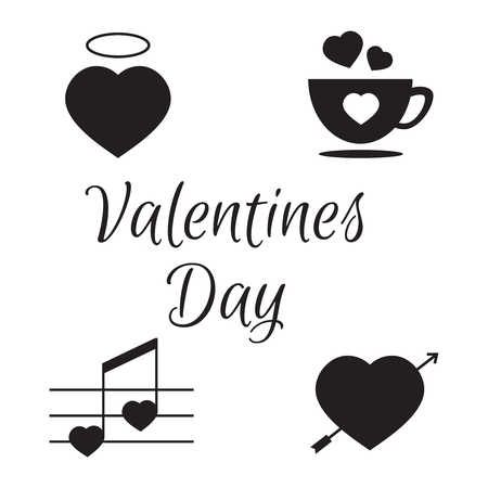 Valentines Day decor design vector elements. Valentine day vectorのイラスト素材
