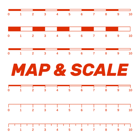 Scale measure mapのイラスト素材