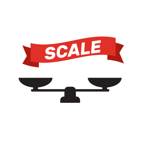 Scale icon vector. Scale vector sign isolated. Balance scale signのイラスト素材