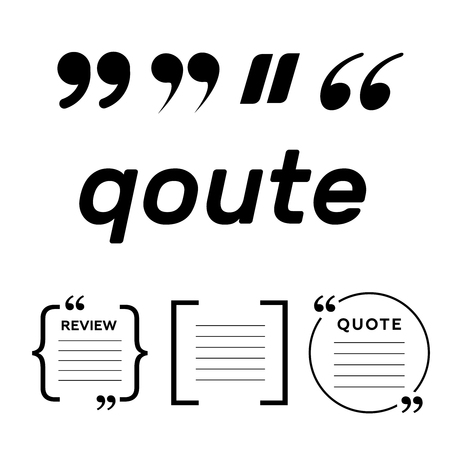 Quotes icon vector set illustration on white background.のイラスト素材