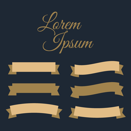 Vector ribbons set isolated. Banner ribbon vector setのイラスト素材