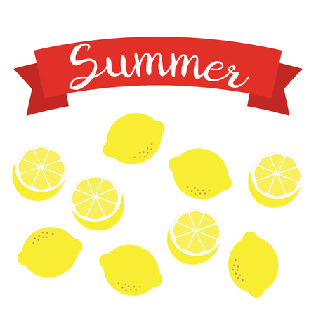 pattern with lemons. Bright summer design. lemon background textureのイラスト素材