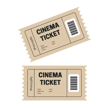 Vector cinema ticket. Movie tickets. Event iconsのイラスト素材