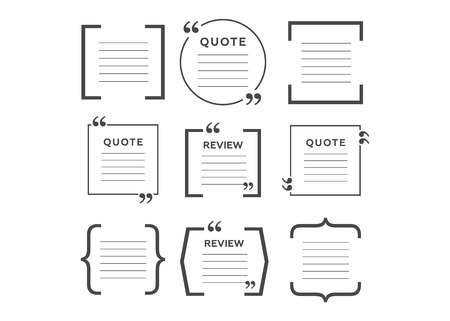 Quotes icon vector set. Quote marks symbolのイラスト素材