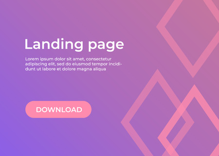 Landing page template. Website template for websites and apps. Landing page vector design UIのイラスト素材