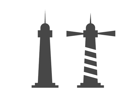 Lighthouse vector marine. Lighthouse icon building seaのイラスト素材