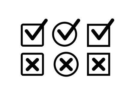 Check Mark icon set. Check vector buttonのイラスト素材