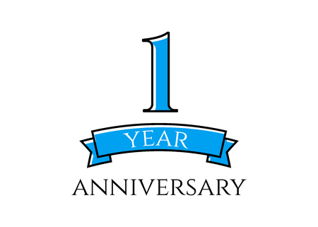 1st year anniversary vectorのイラスト素材