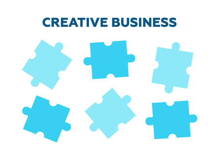 Creative business concept background. Solution and success, strategy and puzzle designのイラスト素材