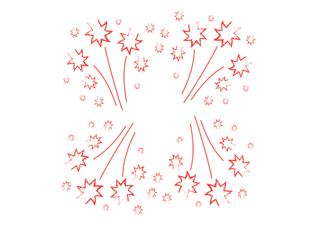 Set of fireworks. Brightly celebration firework balls vectorのイラスト素材