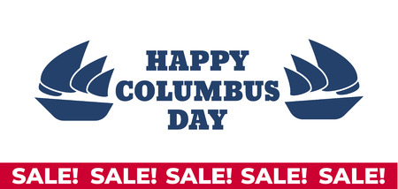 United States Columbus Day celebrate card. Happy Columbus Day vector illustrationのイラスト素材