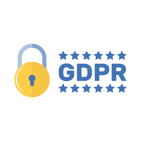 GDPR concept illustration. Idea of data protection. General rules for data protection GDPRのイラスト素材