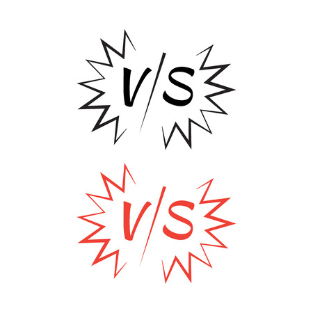 Versus fight vector signs. Vs battle setのイラスト素材