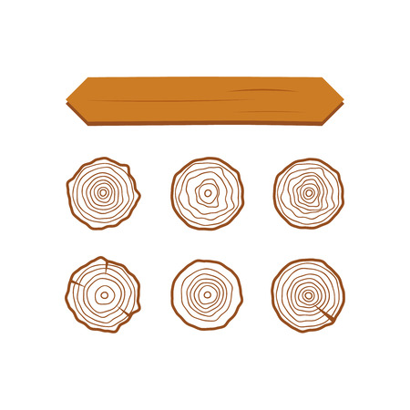 Wooden vector planks. Wood board sign textureのイラスト素材