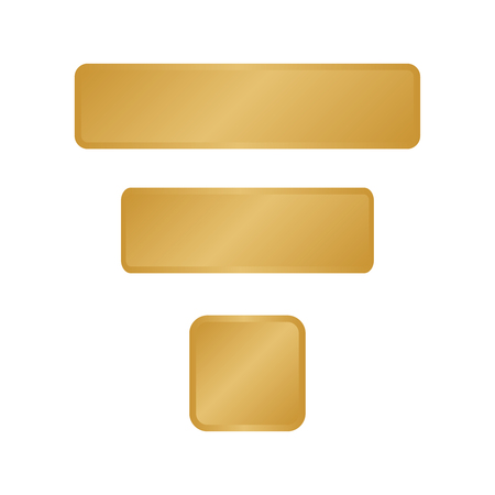 Bronze, silver and golden banners. Metal gold plate vector vintageのイラスト素材