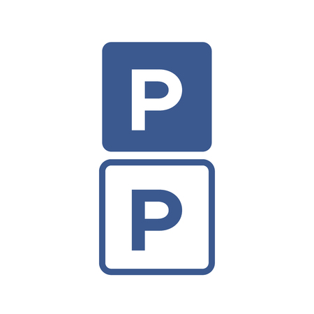 Parking zone vector icon. Parking transport area symbolのイラスト素材