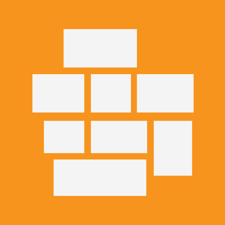 Blank white paper photo frames. Presentation photography portfolio or galleryのイラスト素材