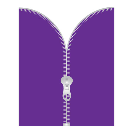 Clothing fastener vector. Metal close fastener zipperのイラスト素材