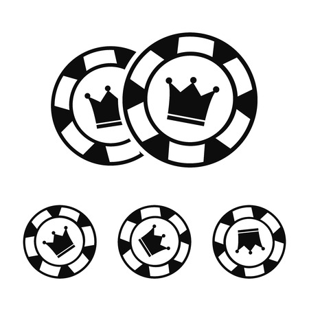 Casino vector sign set. Slot machine symbols. Lucky sevenのイラスト素材