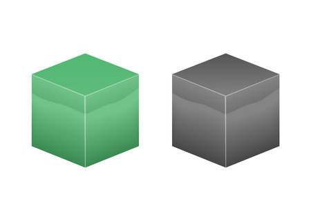 Isometric 3D cube textures vector set for computer gamesのイラスト素材
