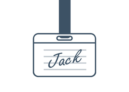 Hello My Name Is... Introduction cards, vintage labels and badges setのイラスト素材