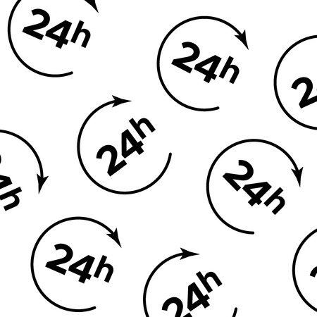 Around 24 clock vector. Time 24 hours backgroundのイラスト素材