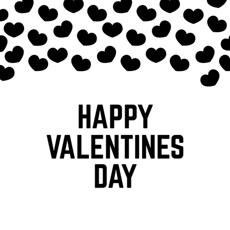 Valentine day background with falling hearts. Love card for weddingのイラスト素材
