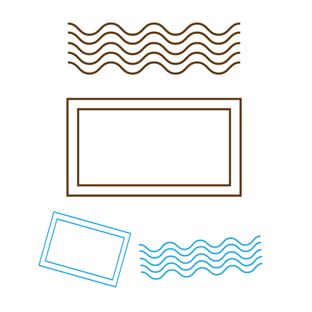 Stamps frames set. Stamp grunge seal vectorの写真素材